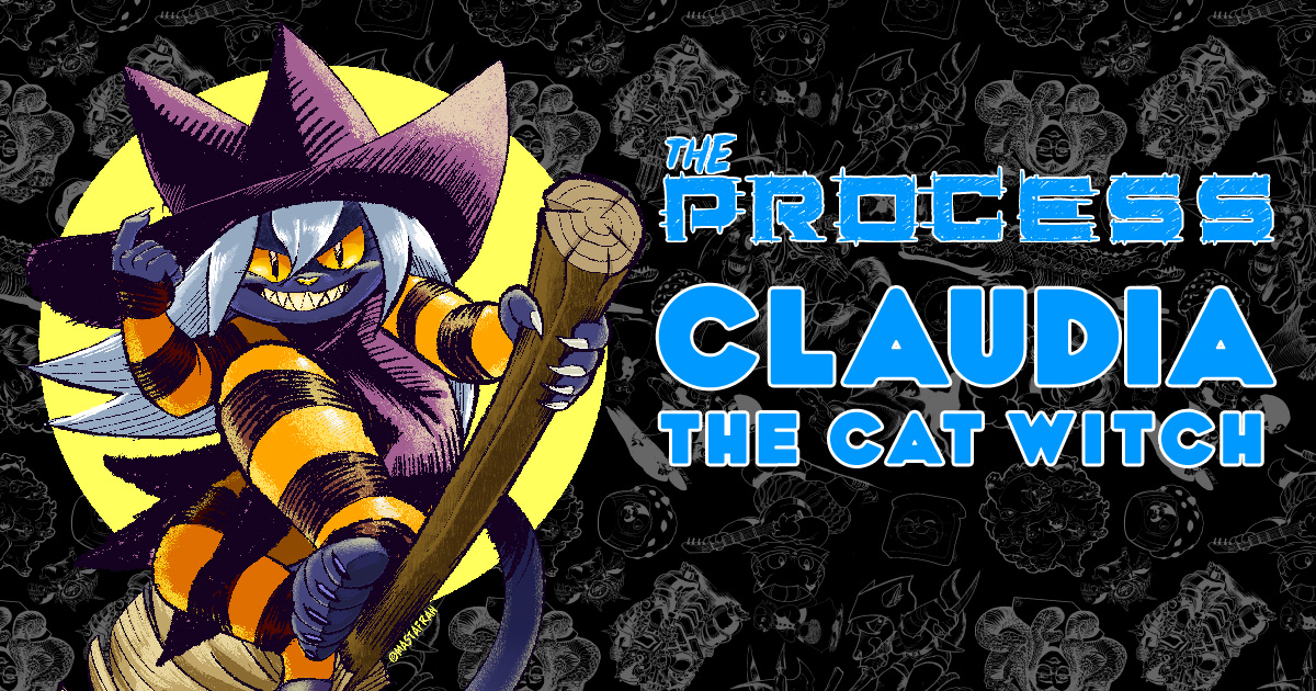 Claudia the Cat Witch Illustration - MastaFran ComicsMastaFran Comics